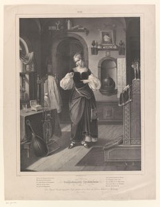 الداخلية مع امرأة مع خاتم في يدها Goldschmieds Töchterlein (العنوان على الكائن) ابنة الصائغ (عنوان المسلسل) بواسطة فيلهلم نيرينز