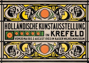 ملصق إعلاني عن معرض الفن الهولندي في متحف Kaiser Wilhelm في Krefeld بواسطة جوهان ثورن بريكر