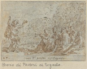 جوقة الرعاة و Ergasto ، 1640. بواسطة يوهان فيلهلم باور