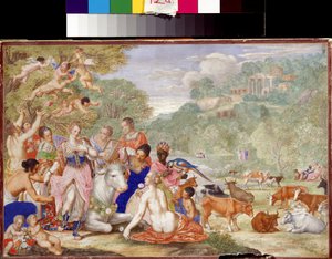 اختطاف أوروبا. اغتصاب أوروبا. رسم يوهانس كونيغ (1586-1632 / 1635)