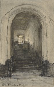 السلم في Prinsenhof في Delft ، حيث قُتل الأمير ويليم الأول عام 1584 بواسطة يوهانس بوسبوم
