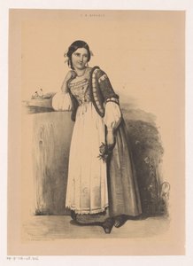 امرأة بالزي الإيطالي بواسطة الملكية الهولندية Steendrukkerij van CW Mieling