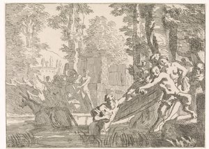 يتم سحب Silenus من الماء التمثيلات الأسطورية والاستعارية (عنوان السلسلة) بواسطة جيرارد دي لايرس