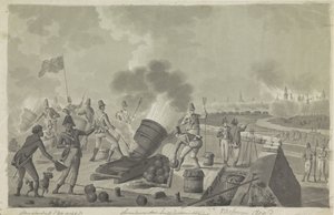 قصف البريطانيين على فليسينغين عام 1809 بواسطة يوهانس جيلغيرهويس (ربما)