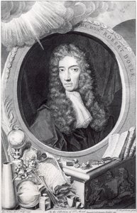 صورة للأونرابل روبرت بويل (1627-91) منقوش بواسطة جورج فيرتو (1684-1756) 1749 بواسطة يوهانس كيرسيبوم
