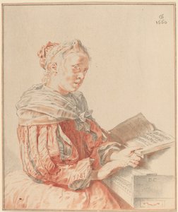 فتاة صغيرة على لوحة المفاتيح ، 1767.