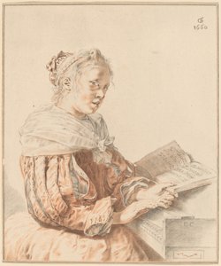 فتاة صغيرة على لوحة المفاتيح ، 1767.