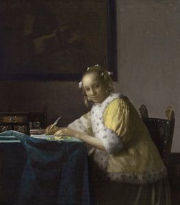 سيدة تكتب بواسطة جون فيرمير