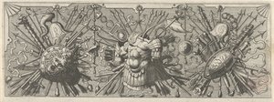 بانوبليا. إفريز بأذرع رومانية ، الجزء العلوي Panoplia sev armamentarium… (عنوان السلسلة) بواسطة هانز فريدمان دي فريس