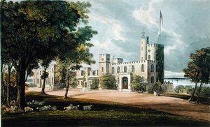 نوريس ، من "مستودع الفنون" لأكرمان ، نُشر عام 1826 (ليثو ملون)