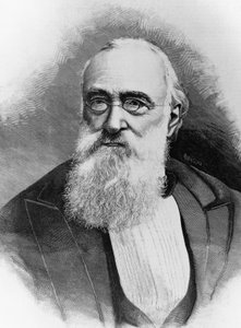 صورة لأغوستينو ديبريتيس (1813-1887) ، رجل دولة إيطالي ورئيس وزراء مملكة إيطاليا ، نقش بعد صورة لميشيل شيمبوتشي (نشط 1856-كاليفورنيا 1906)