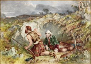 الهاربون من Culloden (ألوان مائية وألوان الجسم على متن الطائرة) بواسطة جون آدم ب.هيوستن