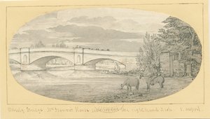 جسر ولسيلي: الرسم بالقلم الجاف والغسيل ، بدون تاريخ [1799-1854] (رسم) بواسطة جون ألبورت