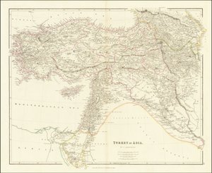 خريطة تركيا في آسيا عام 1840