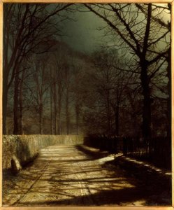 JAGrimshaw ، ممر Moonlit مع اثنين من عشاق بوابة - جوهرة. بواسطة جون اتكينسون جريمساو