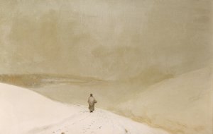 الثلج والضباب (كابريس باللون الأصفر الصغرى) (زيت على قماش) بواسطة جون اتكينسون جريمساو