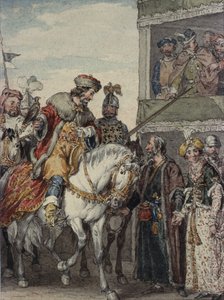 الأمير جون (1167-1216) وإسحاق اليهودي في ممر الأسلحة في آشبي