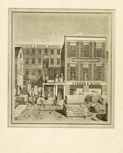 فيشر آند بيردز ماربل يارد ، حانة. 1836 (نقش) بواسطة جون بيكر