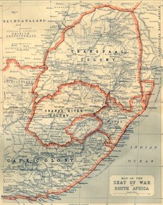 خريطة لمقعد الحرب في جنوب أفريقيا ، 1901. بواسطة جون بارثولوميو