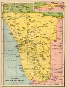 خريطة جنوب غرب أفريقيا الألمانية ، الحرب العالمية الأولى ، c1920.