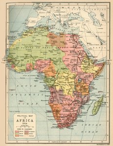 الخريطة السياسية لأفريقيا ، 1914 ، 1920.