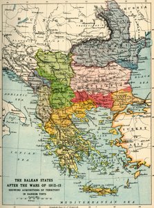 دول البلقان بعد حروب 1912-1913 ، c1920.