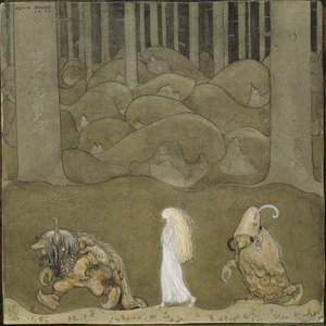 La Princesse et les trolls - الأميرة والمتصيدون - باور ، جون (1882-1918) - 1913 - ألوان مائية ، ألوان مائية على ورق - 25 × 25 - المتحف الوطني ستوكهولم بواسطة جون فارمر