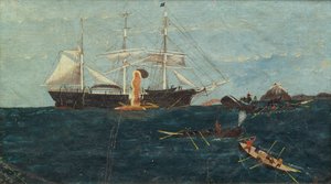 نباح يتدفق، حوالي عام 1892 (زيت على قماش) بواسطة جون بيرتسيني