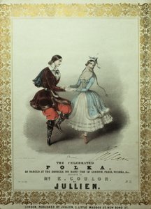 البولكا المشهورة ، ورقة الأغاني ، 1840 (لون ليثو) بواسطة جون براندارد