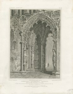 كاتدرائية ليتشفيلد - المدخل الغربي: engraving، nd [c 1820] بواسطة جون بريتون