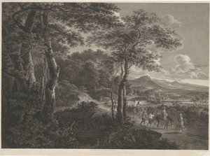 منظر طبيعي مع سائقي الطرق المسجونين سجناء اللصوص (العنوان على الشيء) بواسطة أندريز كلاهما