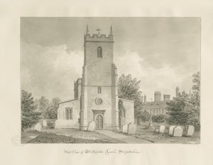 Blithfield Church: sepia drawing بواسطة جون باكلر