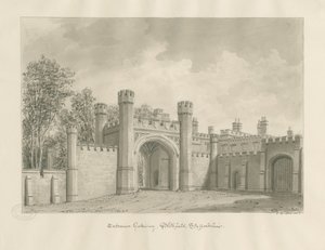 Blithfield Hall: sepia drawing بواسطة جون باكلر