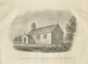 Eccleshall - Cotes Heath Chapel: رسم بني داكن ، بدون تاريخ [عام 1843] (رسم) بواسطة جون باكلر