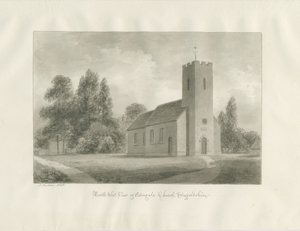 Edingale Church: sepia drawing بواسطة جون باكلر