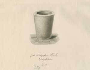 الخط في كنيسة Kingstone: رسم بني داكن ، 1839 بواسطة جون باكلر