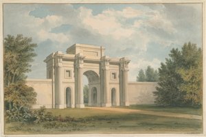 ليسترشاير - Gopsall House - The Gateway ، 1820 بواسطة جون باكلر