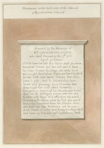 Middlesex - Twickenham Church - Monument: sepia drawing  بواسطة جون باكلر