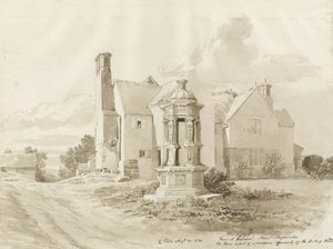 Patshull - Pepperhill: رسم غسل بني داكن ، 30 أغسطس 1820 بواسطة جون باكلر