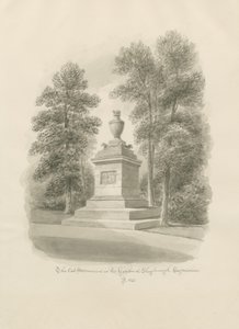Shugborough - نصب القط: رسم بني داكن بواسطة جون باكلر
