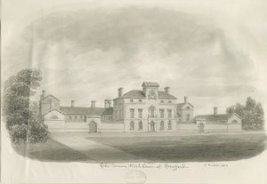 Stafford - Union Workhouse: رسم بني داكن بواسطة جون باكلر