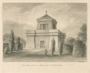 Trentham - The Mausoleum: sepia drawing بواسطة جون باكلر