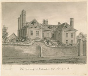 ولفرهامبتون - The Deanery House: رسم بني داكن بواسطة جون باكلر