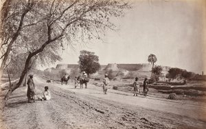 "قلعة بيشاور ومحيطها ، من السجن" ، حوالي ١٨٦٢ (صورة)