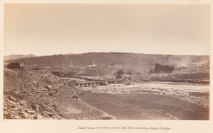 صفد سانغ ، ينظر إليها من عبر النهر تظهر جسر صابر ؟، 1878 حوالي