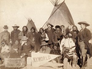 الزعماء الهنود والمسؤولون الأمريكيون في باين ريدج ، 1891 بواسطة جون سي جرابيل