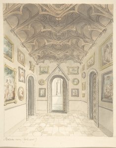 Lea Castle ، Worcestershire ، غرفة الصورة ، النظر إلى الغرب ، كاليفورنيا. 1816.