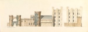 الجوانب الشمالية لقلعة ليا والجانب الغربي من ولفيرلي ، كوكلي ، ورسيستيرشاير ، كاليفورنيا. 1816.