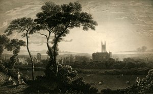 "المنظر الشرقي لمدينة كانتربري" ، c1837. بواسطة جون تشارلز فارال