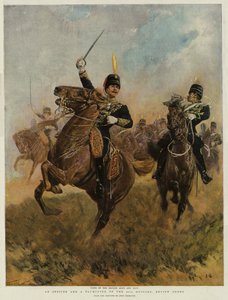 ضابط وعازف بوق من الفرسان العشرين ، أمر مراجعة (chromolitho)